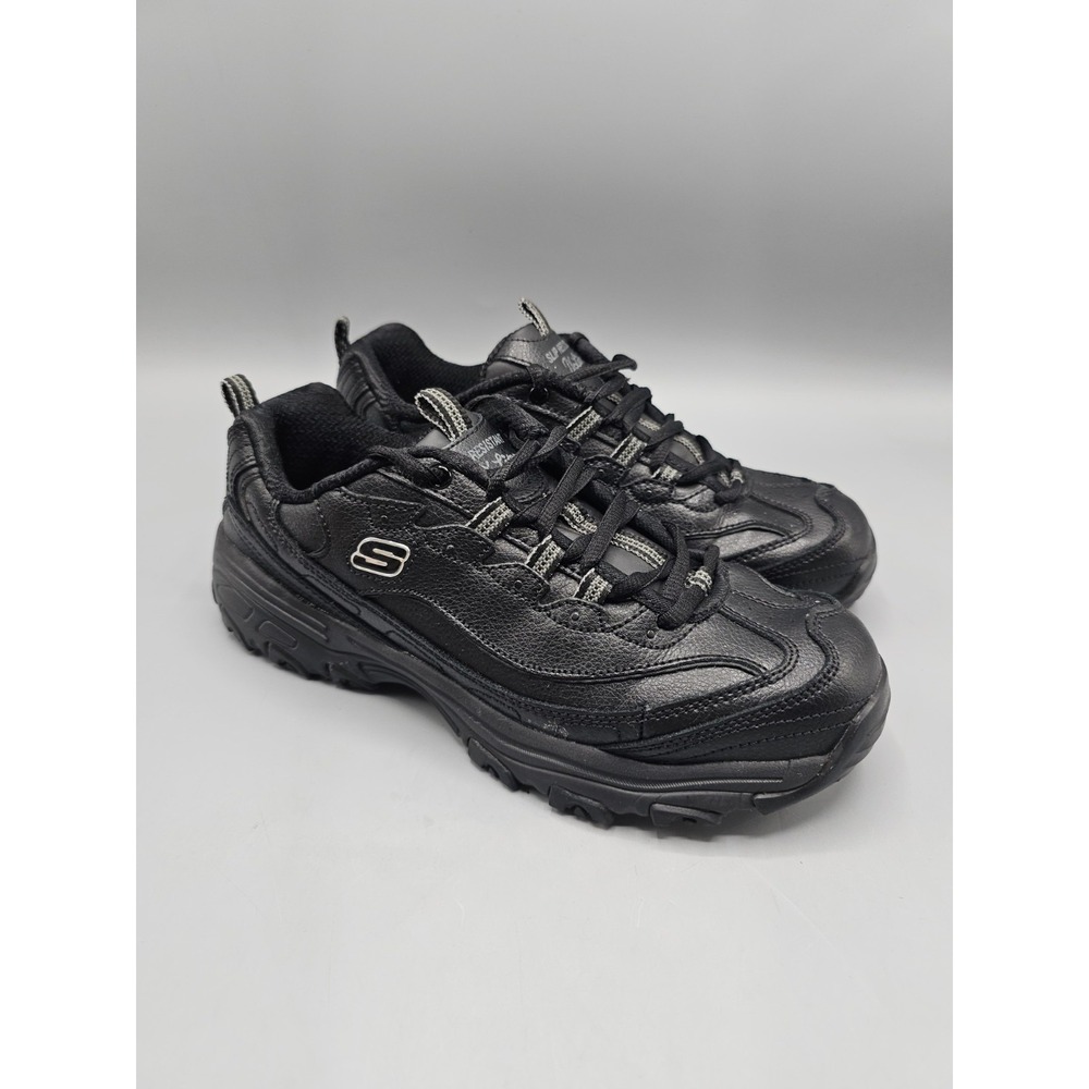 Skechers D'Lites Leather Work Shoes Boots Women's 9.5 Slip Resistant‎ 76605